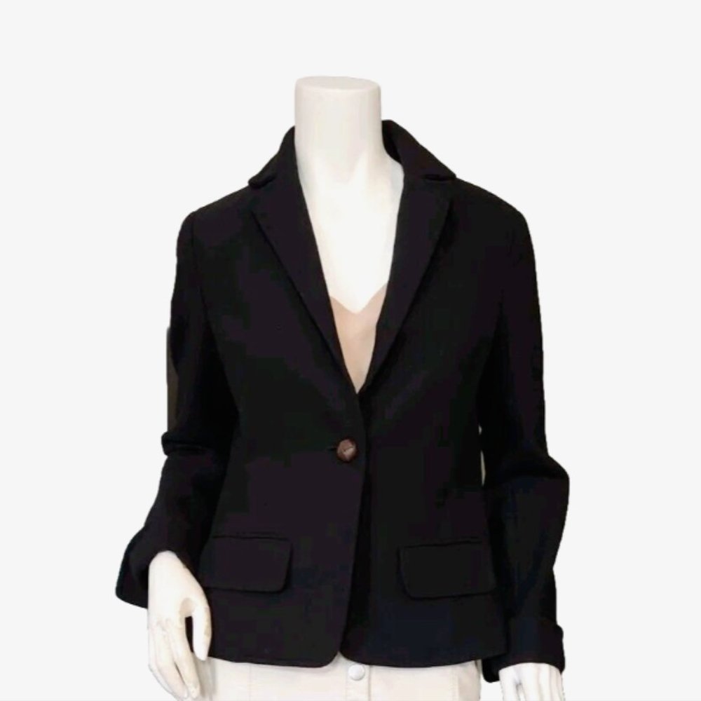 J. Crew Wool Herringbone Split Cuffs Blazer Jacket Lined